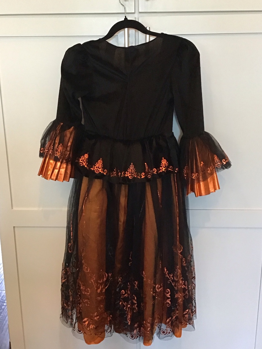 Target Black and Orange Girls Halloween Witch Dress Costume - Picture 2 of 2